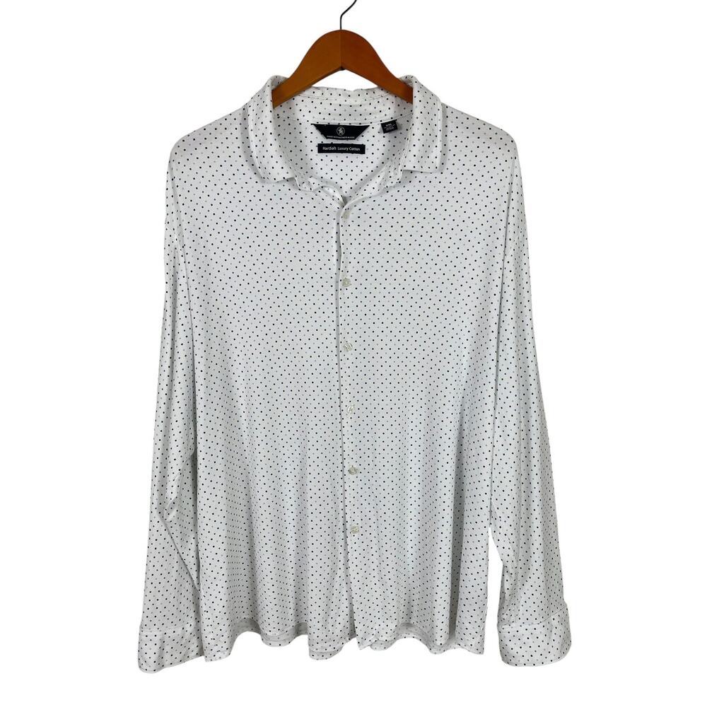 Hart Schaffner Marx HartSoft Luxury Cotton Button Up LS Shirt Sz XXL Heritage